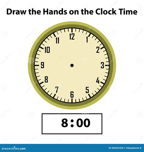 Draw Hands Analog Clock. What is the Time, Learning Clock, and Math ...