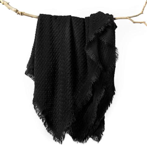 Amazon.com: lifein Fall Black Throw Blanket for Couch-Soft Boho Bed ...