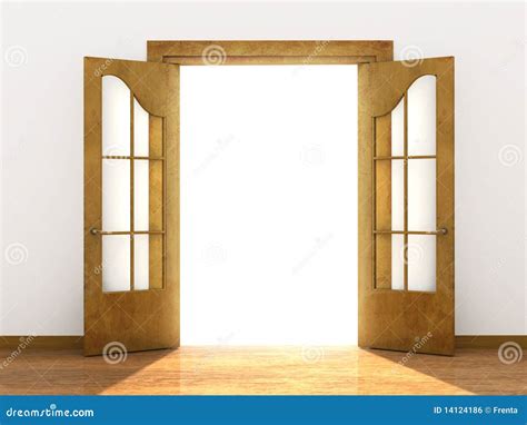 Open door stock illustration. Illustration of freedom - 14124186