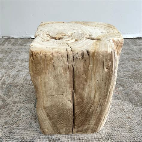 Natural Wood Stump Side Table or Stool For Sale at 1stDibs