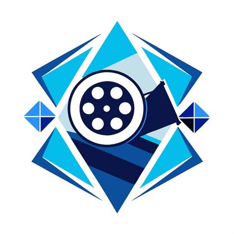 Film reel logo blue Images - Free Download on Freepik
