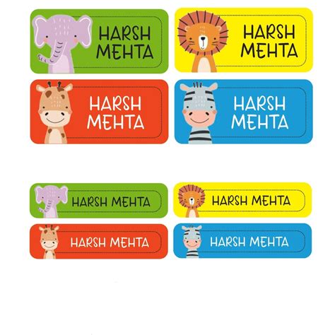 Personalised Rectangular Labels (Cod Not Available) – E-Connect Toys