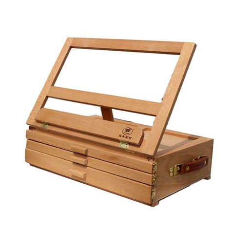 Buy 3 Layers Wooden Artist Table Top Drawing Easel Stand Folding Sketch ...