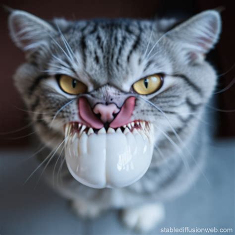 Angry Cat Face with White Background | Stable Diffusion Online