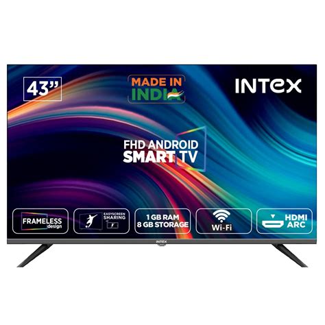 Intex 109 cm (43 inches) Full HD Smart LED TV Smart LED-SFF4310 (Black ...