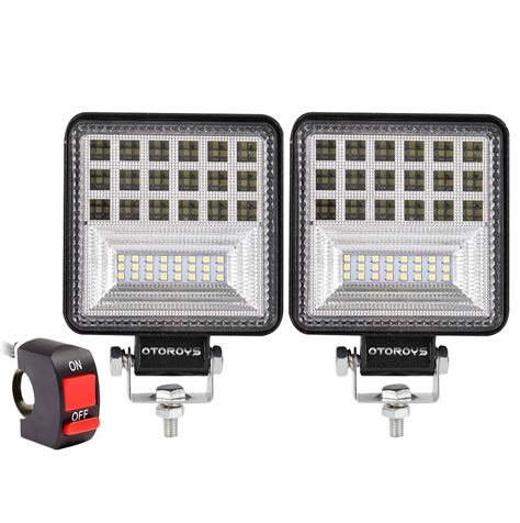 OTOROYS 42 LED Fog Light Square Flood Driving Lamp (12 V, 126 W) With ...