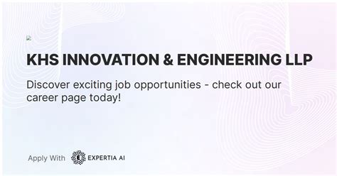 KHS INNOVATION & ENGINEERING LLP Career Page | Jobs