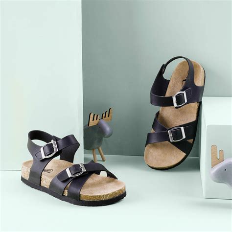 Snapklik.com : Girls Black Sandals Adjustable Buckle Causal Sandals For ...
