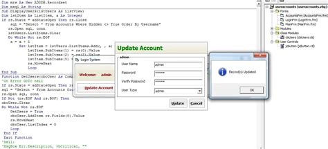 Image result for Visual Basic Code About Log In