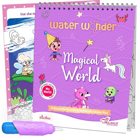 Water Wonder Colouring Book – Magical World Reusable Magic Books for K ...