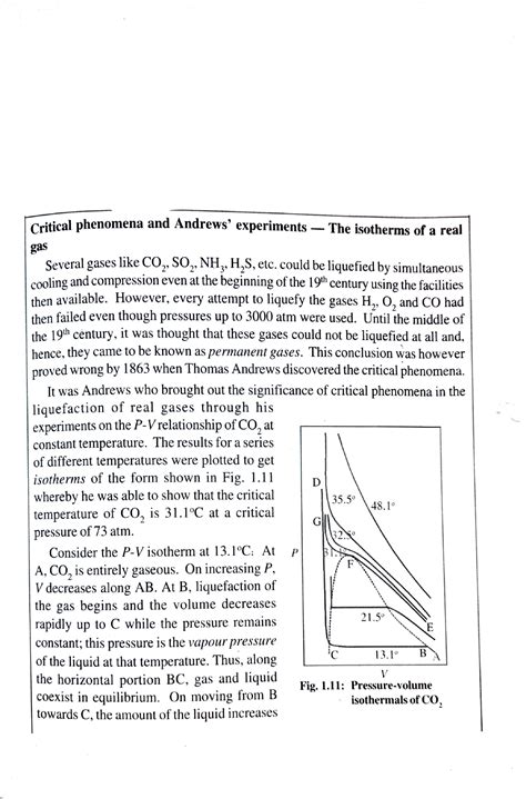Critical phenomena and Andrew's experiment - The isotherm of a real gas ...