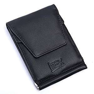 Buy iMEX Black Genuine Leather Money Clip Wallet Cum Credit CardHolder ...