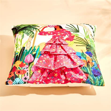 Buy Quirk Queens Embellished Filled Cushion - 40x40cm from Home Centre ...