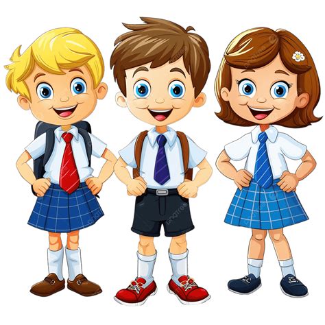 School Children In Uniform Clipart