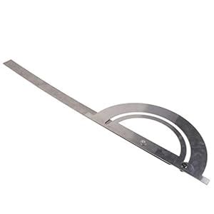 0-180 Degree Stainless Steel Protractor Arm Measure Ruler Angle Finder ...