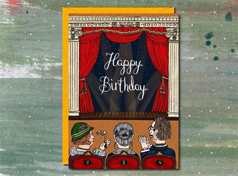 Theatre Birthday Card, Musical Theatre Birthday Card for Theatre Lovers, Actor Birthday Actress ...
