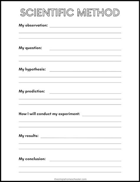 Image result for Free Scientific Method Worksheet PDF