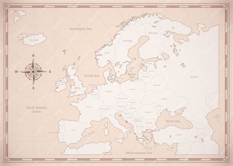 Old Map of Europe 的图像结果