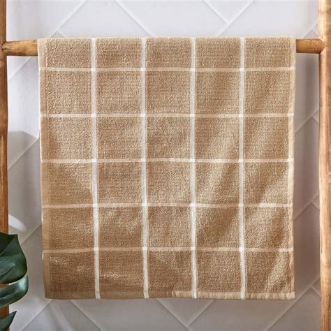 Buy Pacific-Emery Bursa Set of 3 Cotton Checked Hand Towels - 60x40cm ...