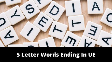 5 Letter Words Ending In UE - MrGuider