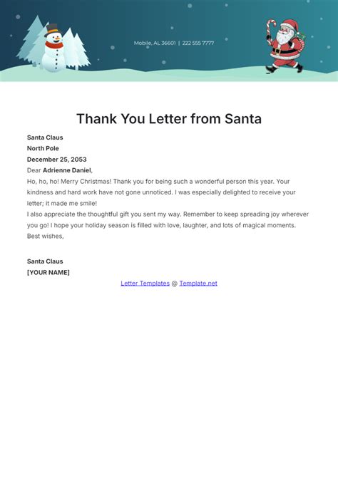 Free Christmas Letter Templates, Editable and Printable
