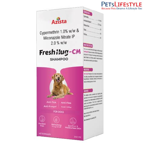 Buy Azista Fresh Hug CM Cypermethrin & Miconazole Shampoo 250ml for ...