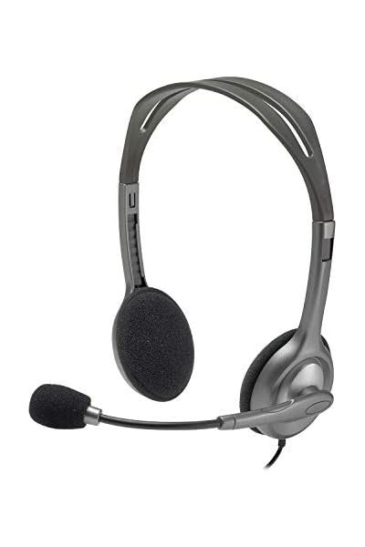 Logitech H110 Wired On Ear Headphones With Mic, Stereo With Noise ...