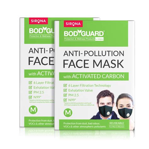 Bodyguard Reusable N99 + PM2.5 with 6 Layer Anti Pollution Face Mask ...