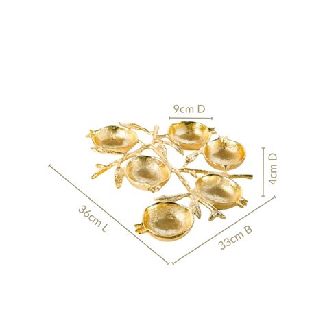Pomegranate Decorative Tray Online - Premium Decorative Tray | Nestasia