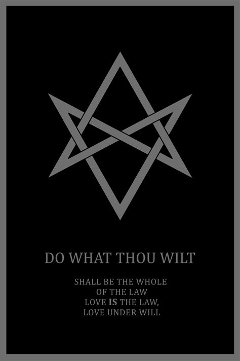 Do What Thou Wilt - Thelema Poster - Aleister Crowley Quote Poster (no ...