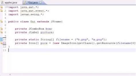 Combo Box Java 的图像结果