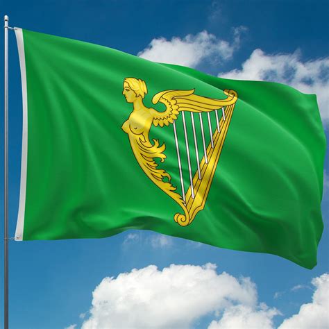 Irish Flag – Ireland Flag with Coat of Arms Harp - Éire tricolour flag ...