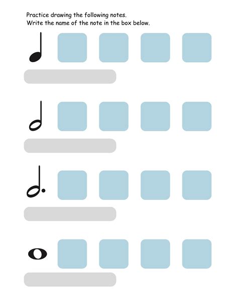 Image result for Music Notes Worksheets Printable