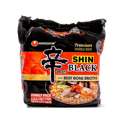 Get Nongshim Shin Black Ramen Noodle Soup 130g*4 Delivered | Weee ...