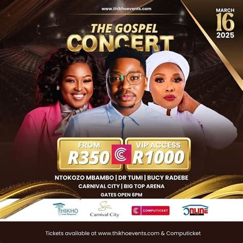 The Gospel Concert , Big Top Arena, Carnival City, Germiston, 16 March ...