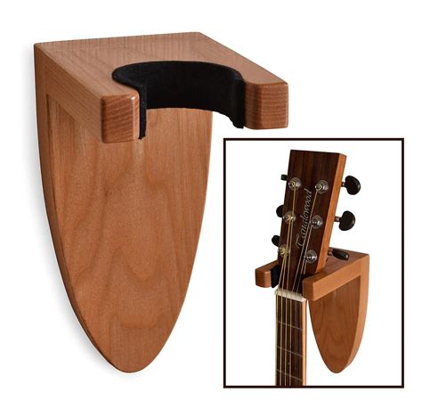 Guitar Holder Wall Mount Ash Wood Wooden Guitar Hanger: Amazon.in ...