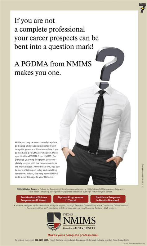 Water Communications | NMIMS Print Ads