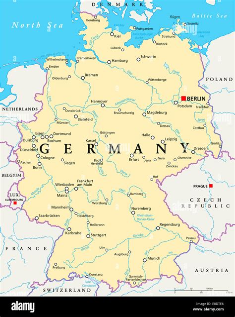 German Map With Cities