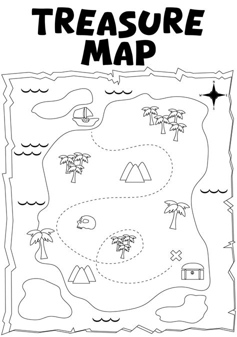 Printable Treasure Map Kids Activity | Treasure maps for kids, Pirate ...