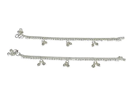 Adhira's Silver Plated Anklets Payal Ghungroo for Kids, Children & Baby ...
