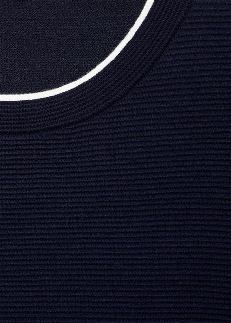 Short-sleeved sweater with contrasting trims - Women | MANGO USA