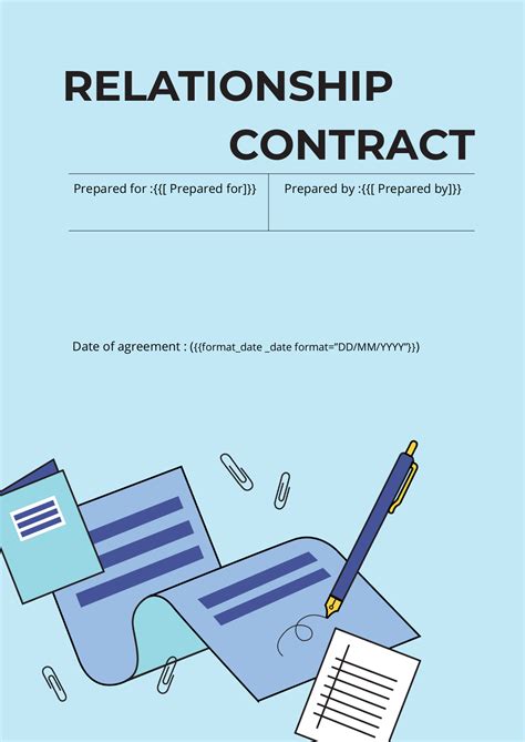 Business Relationship Contract - Printable Art and Words