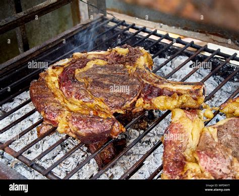 Spanish beef Chuleton, also known as Bone-in Ribeye steak, Cowboy steak ...