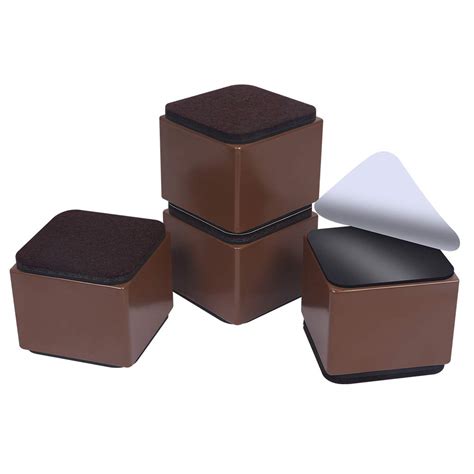 Ezprotekt Lift Furniture Risers Solid Steel Bed Risers,Adds 2" Height ...