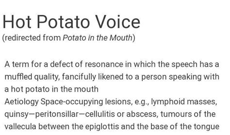 Potato mouth clear meaning - Brainly.in