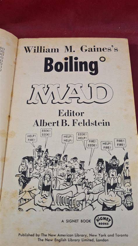 Albert B Feldstein - William M Gaines's Boiling Mad, Signet Book, 1966 ...
