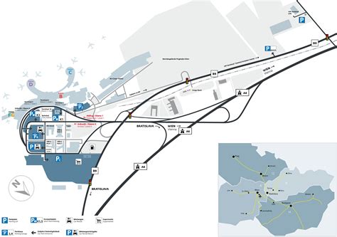 Map of Vienna international airport & terminals
