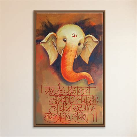 Buy Ganesha Painting Online | Lord Ganesha Canvas Painting – Sajaao