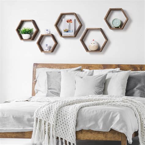 CADUKE Hexagon Floating Shelves Set of 6 Farmhouse India | Ubuy