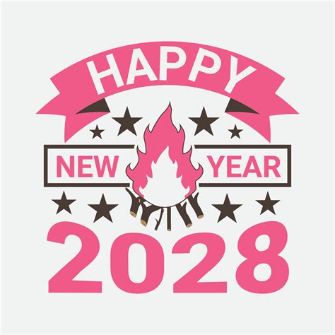 Happy New Year 2028 T Shirt design 5145063 Vector Art at Vecteezy